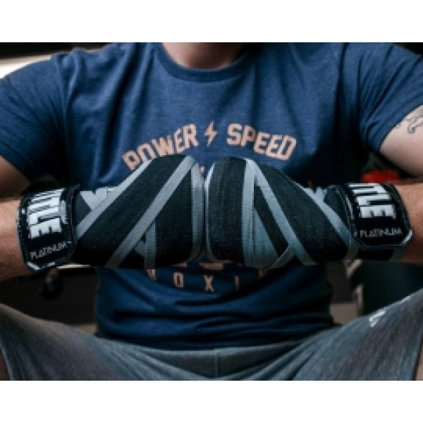 Бинты Title Platinum 180” Semi Elastic Hand Wraps Black Silver