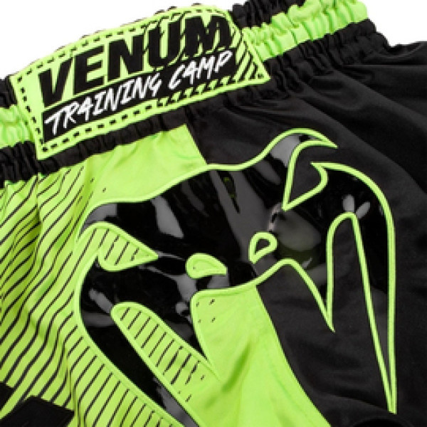 Шорты для тайского бокса Venum Training Camp 2.0 Muay Thai Shorts Black Neo Yellow