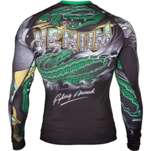 Рашгард Venum Crocodile Rashguard Long Sleeves Black Green