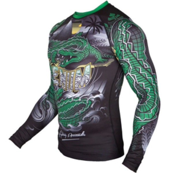 Рашгард Venum Crocodile Rashguard Long Sleeves Black Green