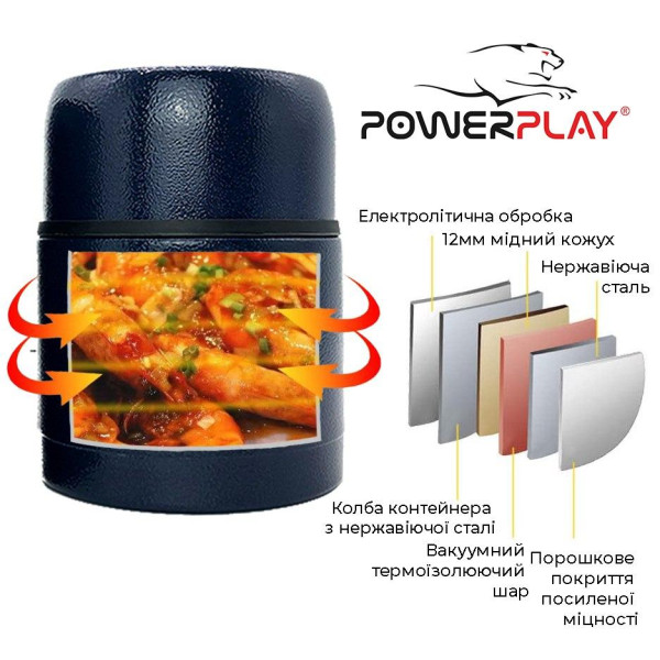 Термос харчовий PowerPlay 9003 Синій 500 мл
