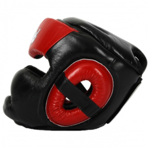Боксерский шлем Fairtex HG13 Extra Vision Head Guard Black Red