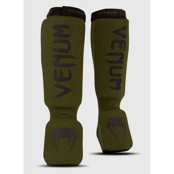 Защита голени и голеностопа Venum Kontact Shinguards Khaki Black