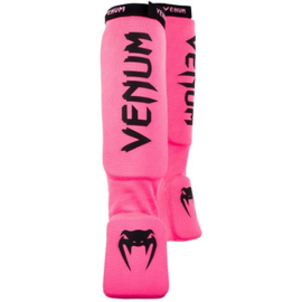 Защита голени и голеностопа Venum Kontact Shinguards Pink Black