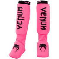 Защита голени и голеностопа Venum Kontact Shinguards Pink Black