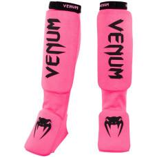 Защита голени и голеностопа Venum Kontact Shinguards Pink Black