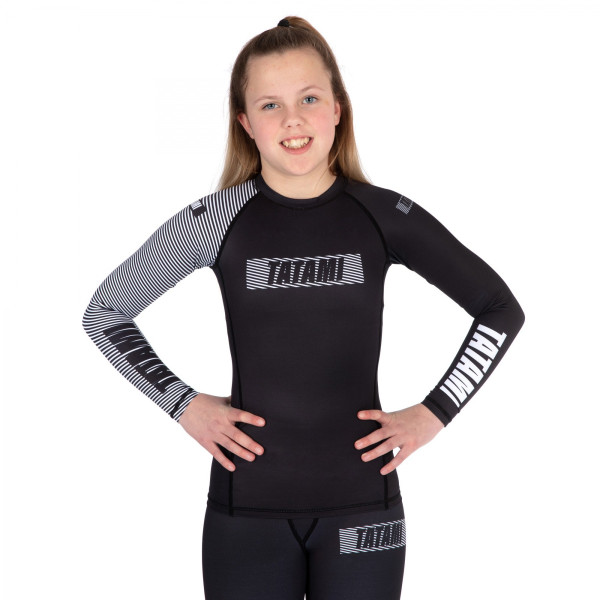Детский рашгард Tatami Kids Essential 3.0 Long Sleeve Rash Guard Black White