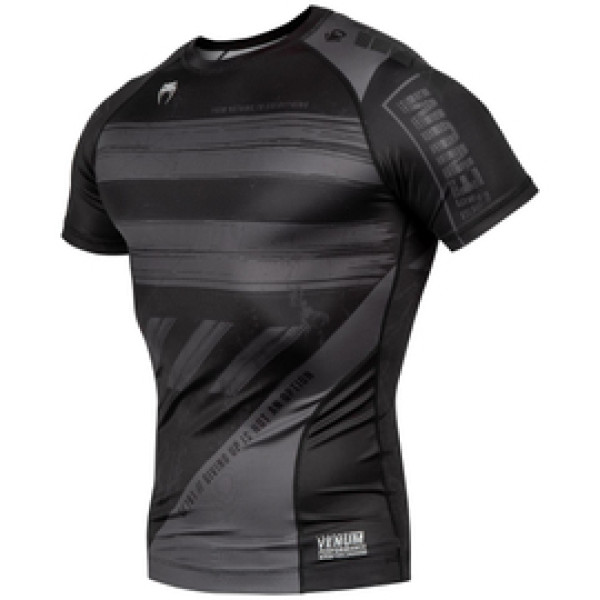 Компрессионная футболка Venum AMRAP Comression T-shirt Short Sleeves Black Grey