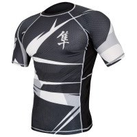Рашгард Hayabusa Metaru Black-White с кор. рукавом