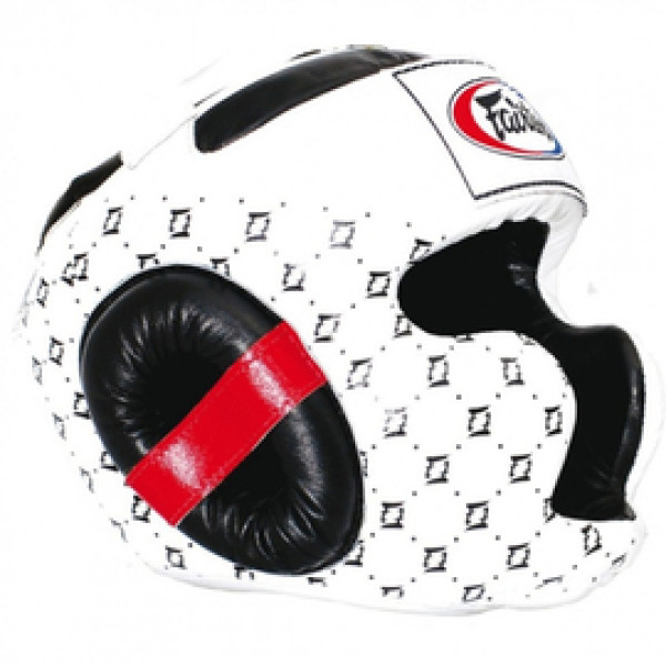 Боксерский шлем Fairtex HG10 Super Sparing White