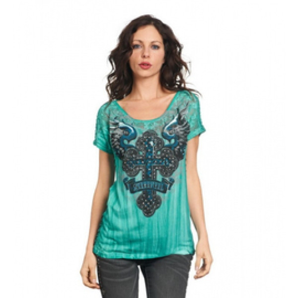 Женская футболка Sinful Feline Lace Panel Tee