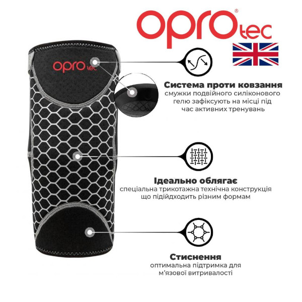 Наколінник спортивний OPROtec Knee Support with Closed Patella TEC5730-XL XL Чорний