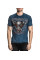 Двухсторонняя футболка Affliction AC Prarie Storm SS Rev Tee Black Pacific Blue Lava Tint