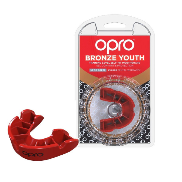 Капа боксерська OPRO Junior Bronze Red (art.02221003)