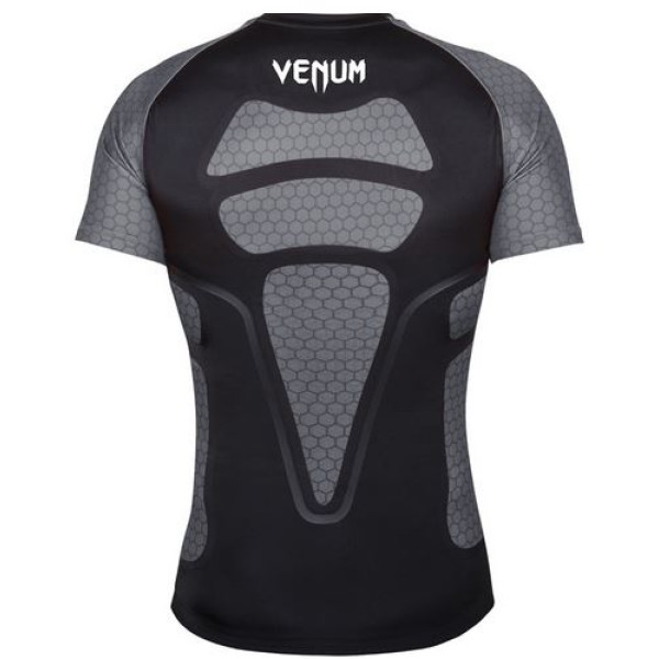 Рашгард Venum Absolute black grey короткий рукав