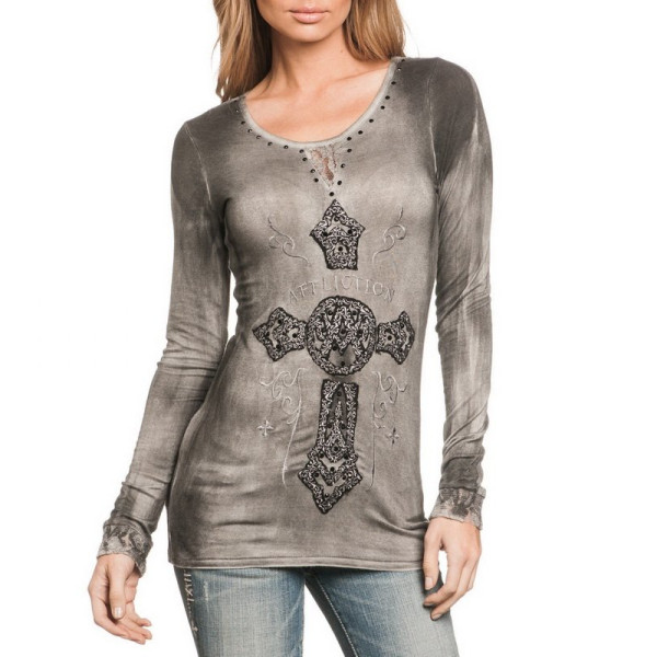 Женская футболка Affliction Tomorrow Sky Long Sleeve T-shirt