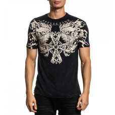 Футболка Affliction Mire SS Tee Black Lava Wash