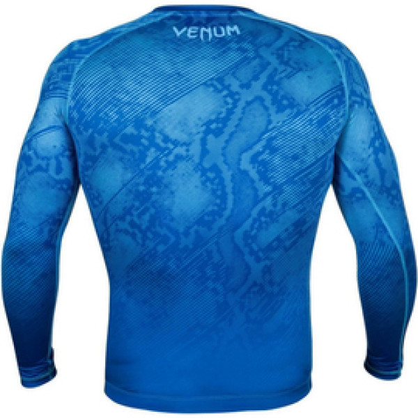 Компрессионная футболка Venum Fusion Compression T-shirt Blue Long Sleeves