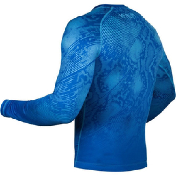 Компрессионная футболка Venum Fusion Compression T-shirt Blue Long Sleeves