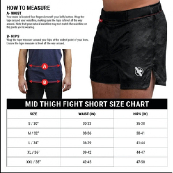 Шорты для MMA Hayabusa Hex Mid-Length Fight Shorts Black