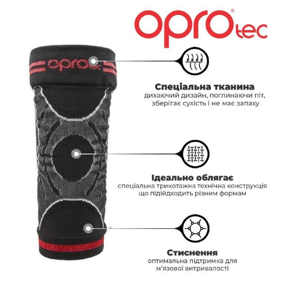 Наколінник спортивний OPROtec Knee Sleeve TEC5736-SM S Чорний