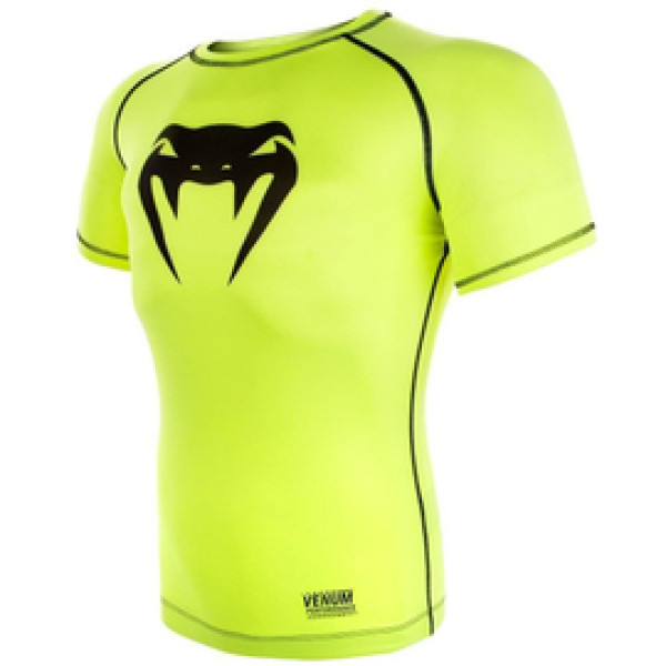 Компрессионная футболка Venum Contender 3.0 Compression T-shirt Short Sleeves Yellow/Black