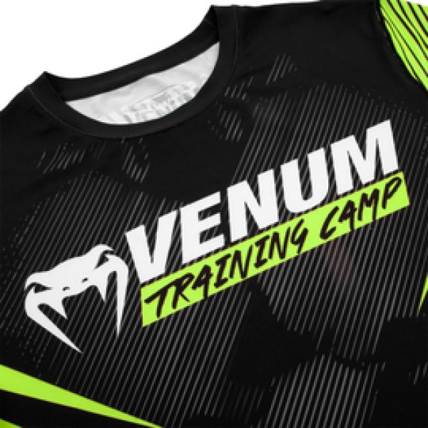 Футболка Venum Training Camp 2.0 T-shirt Black Neo Yellow