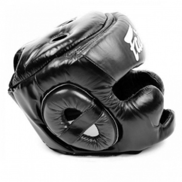 Боксерский шлем Fairtex HG13 Extra Vision Head Guard Black