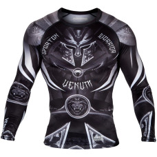 Рашгард Venum Gladiator 3.0 Rashguard Black White Long Sleeves