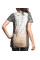 Женская футболка Sinful By Affliction Silver Canyon White-Desert Sand Dip Dye