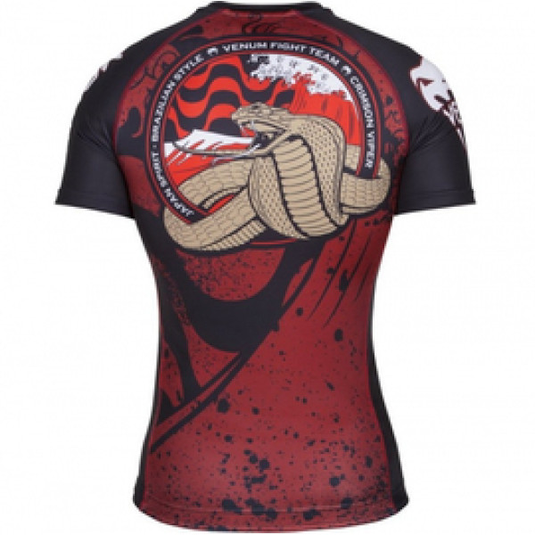 Рашгард Venum Crimson Viper Rashguard Short Sleeves Black Red