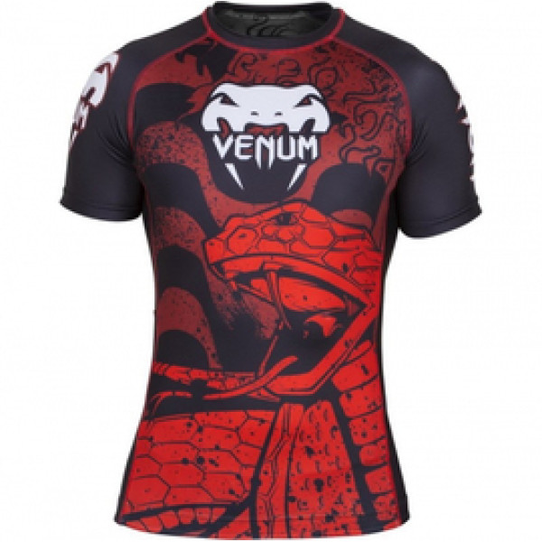 Рашгард Venum Crimson Viper Rashguard Short Sleeves Black Red