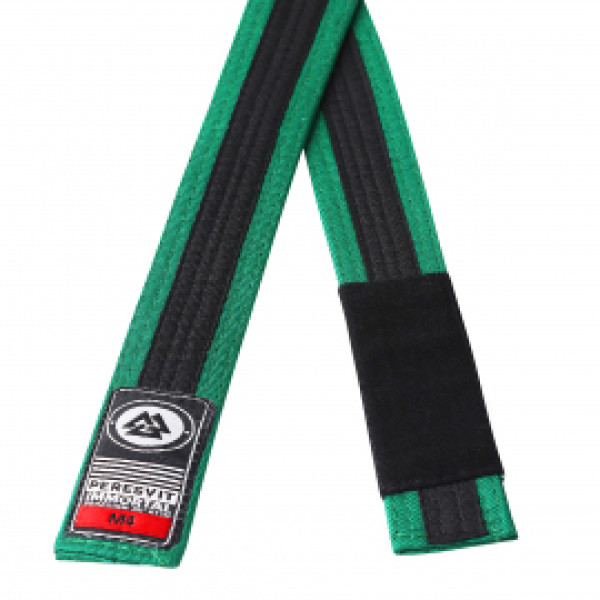 Детский пояс для кимоно Peresvit BJJ Belt Kid's Green Black Stripe