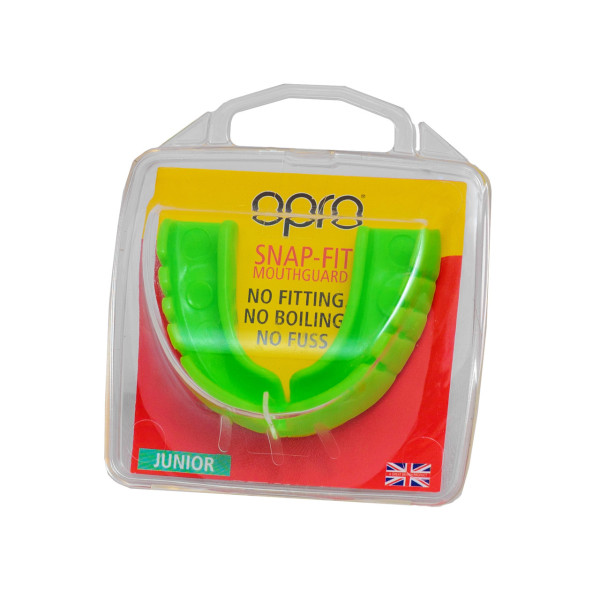 Капа боксерська OPRO Junior Snap-Fit Neon Green (art.002143003)