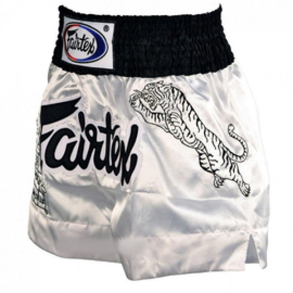 Шорты для тайского бокса Fairtex Superstition White Muaythai Shorts