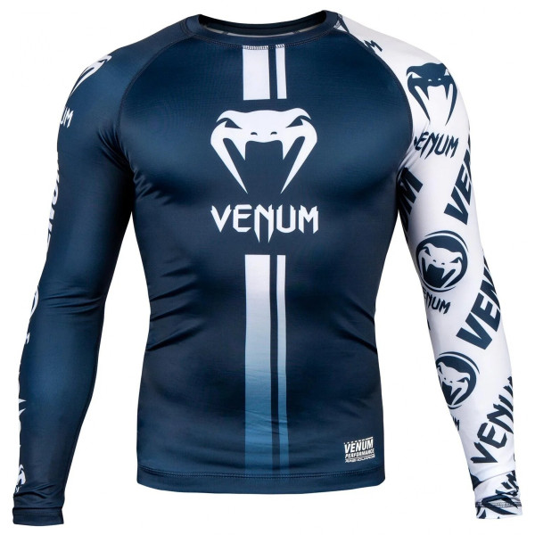 Рашгард Venum Logos Rashguard Long Sleeves Navy Blue White