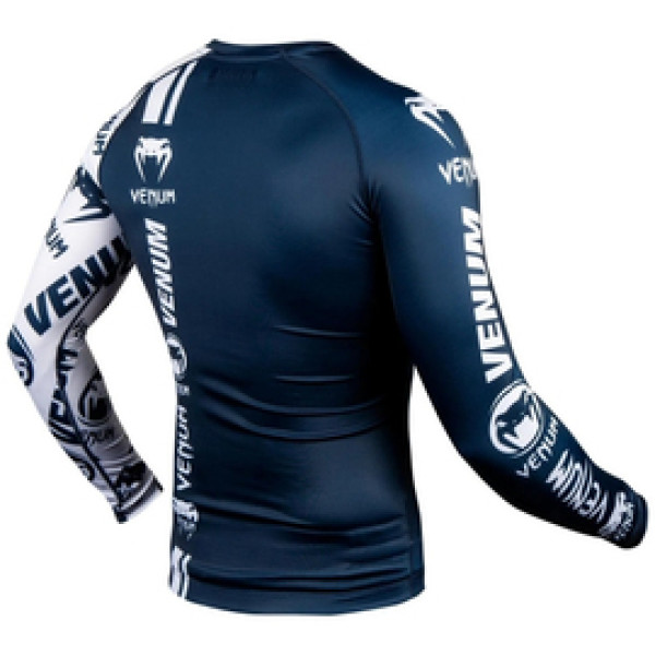 Рашгард Venum Logos Rashguard Long Sleeves Navy Blue White