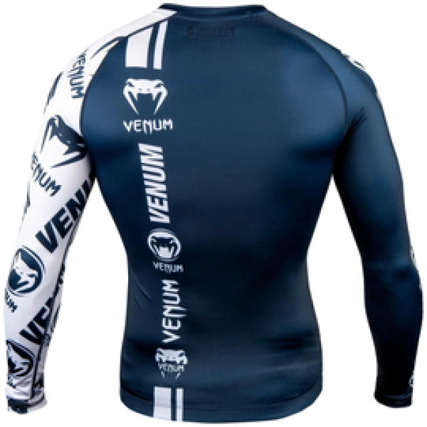 Рашгард Venum Logos Rashguard Long Sleeves Navy Blue White