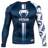 Рашгард Venum Logos Rashguard Long Sleeves Navy Blue White