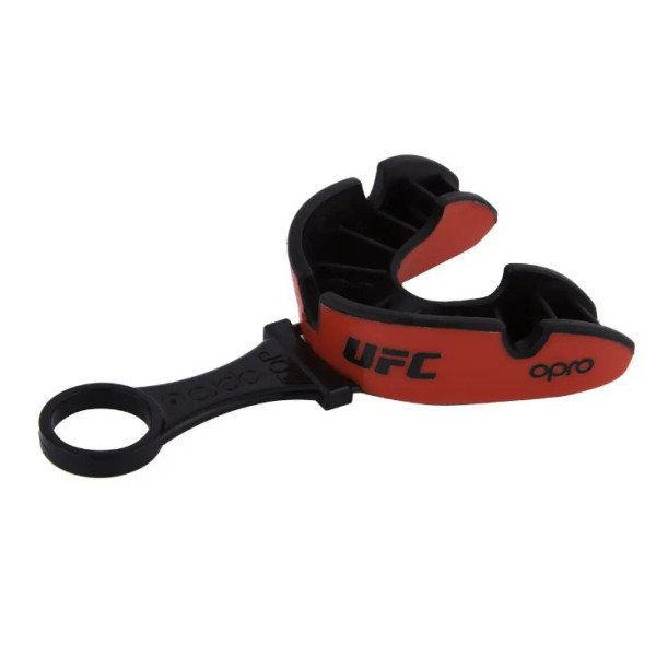 Капа OPRO Silver UFC Hologram Red/Black (art.002259001)