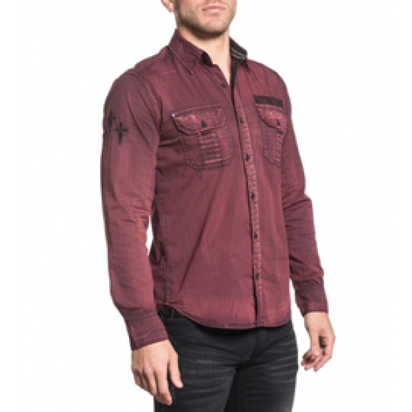 Мужская рубашка Affliction Black Premium Darken Soul