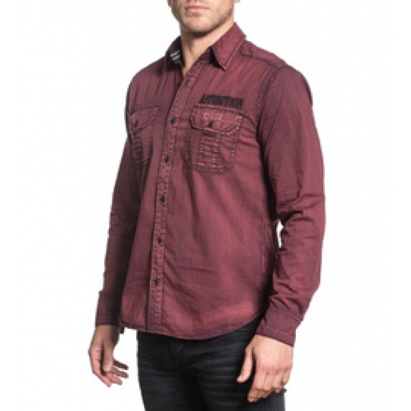 Мужская рубашка Affliction Black Premium Darken Soul