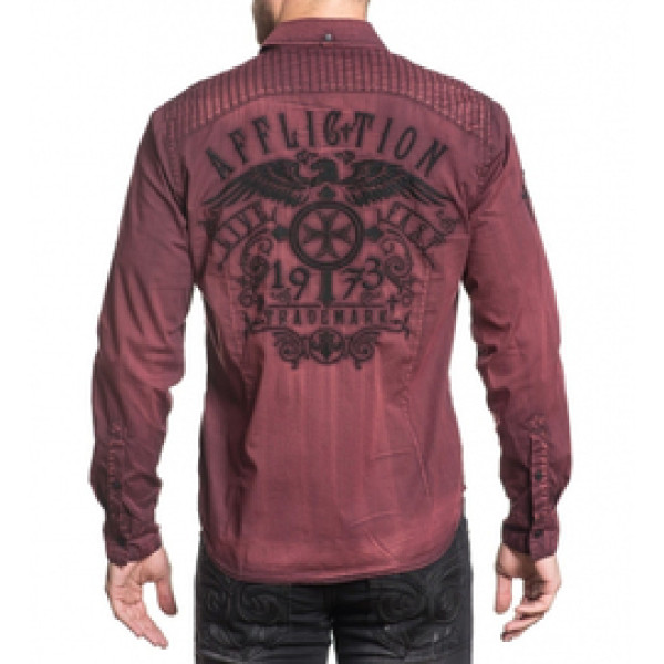 Мужская рубашка Affliction Black Premium Darken Soul