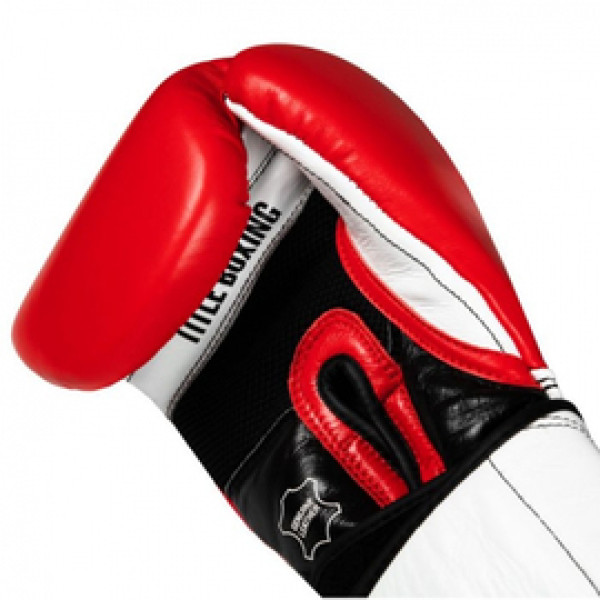 Боксерские перчатки Title Premium Leather Performance Training Gloves Red