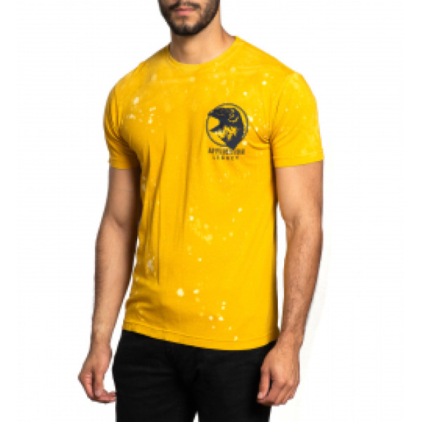 Футболка Affliction Blackbird A24542 Gold Constrution