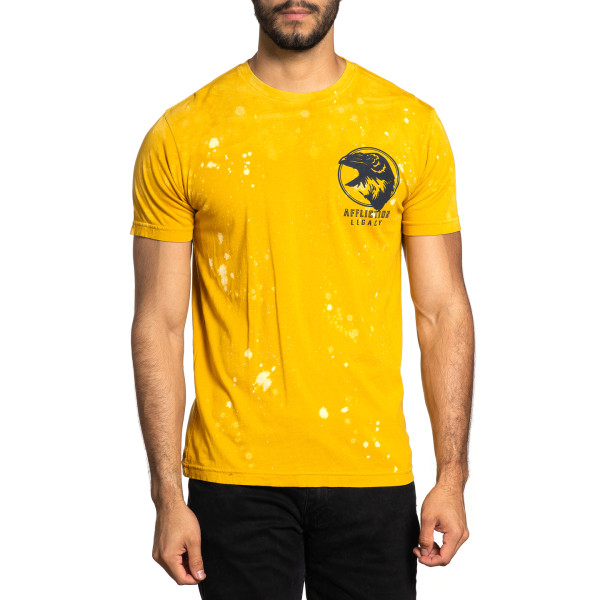 Футболка Affliction Blackbird A24542 Gold Constrution