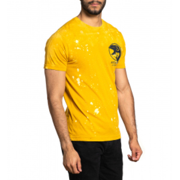 Футболка Affliction Blackbird A24542 Gold Constrution