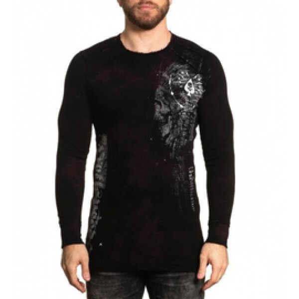 Термалка Affliction Wind Speed Burgundy Crystal Black