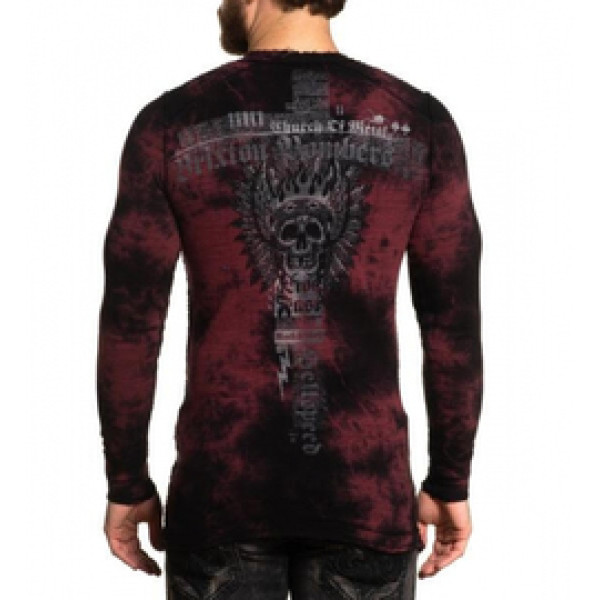 Термалка Affliction Wind Speed Burgundy Crystal Black