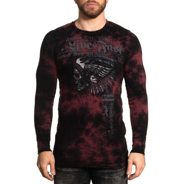 Термалка Affliction Wind Speed Burgundy Crystal Black